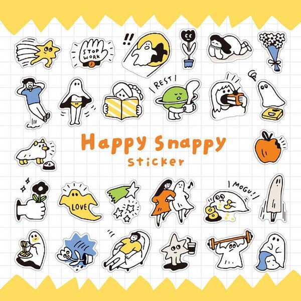 Stickersark - Happy Snappy Yellow