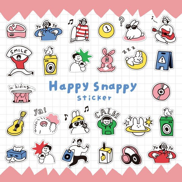 Stickersark - Happy Snappy Pink