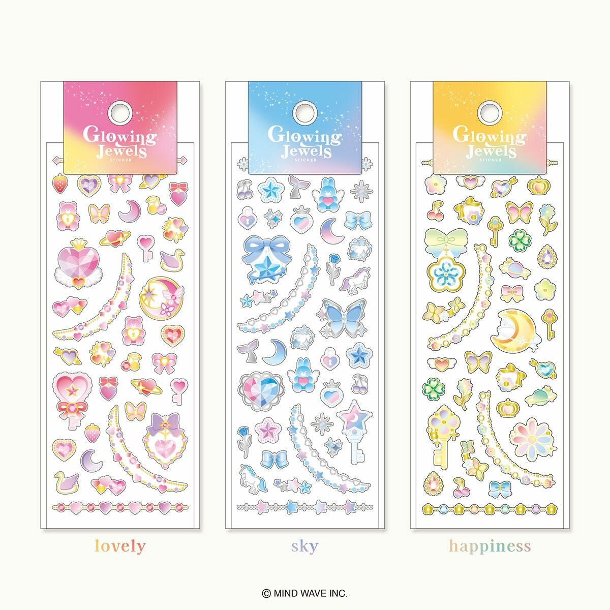 Glowing Jewels Stickers - Lovely