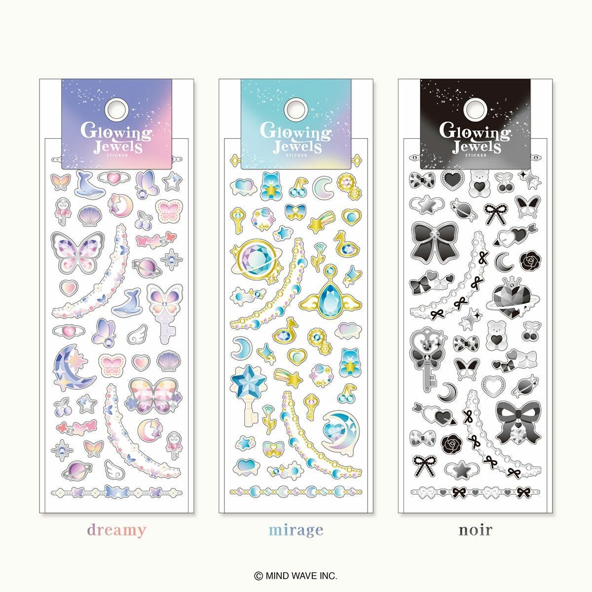 Glowing Jewels Stickers - Mirage