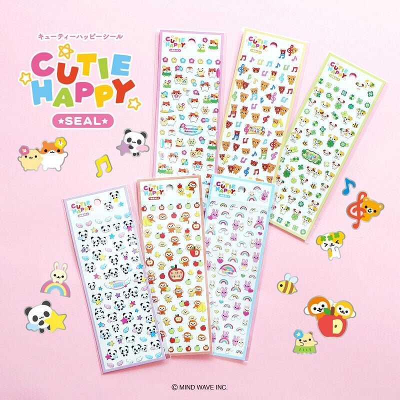 Cutie Happy Stickers - Hawaiian Hamster