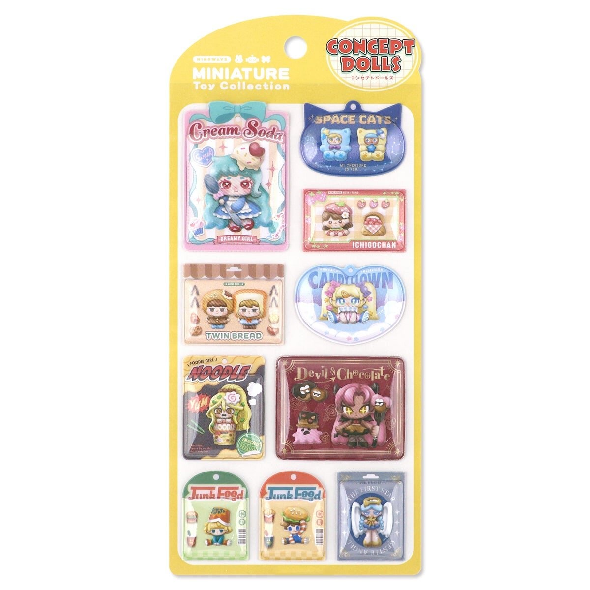 Miniature Toy Collection Stickers - Concept Dolls