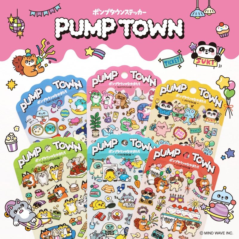 Pump Town Stickers - Lazy Trio