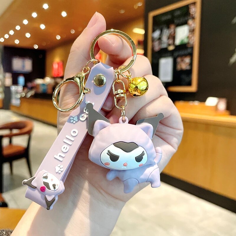 Bag charm - Kuromi som katt