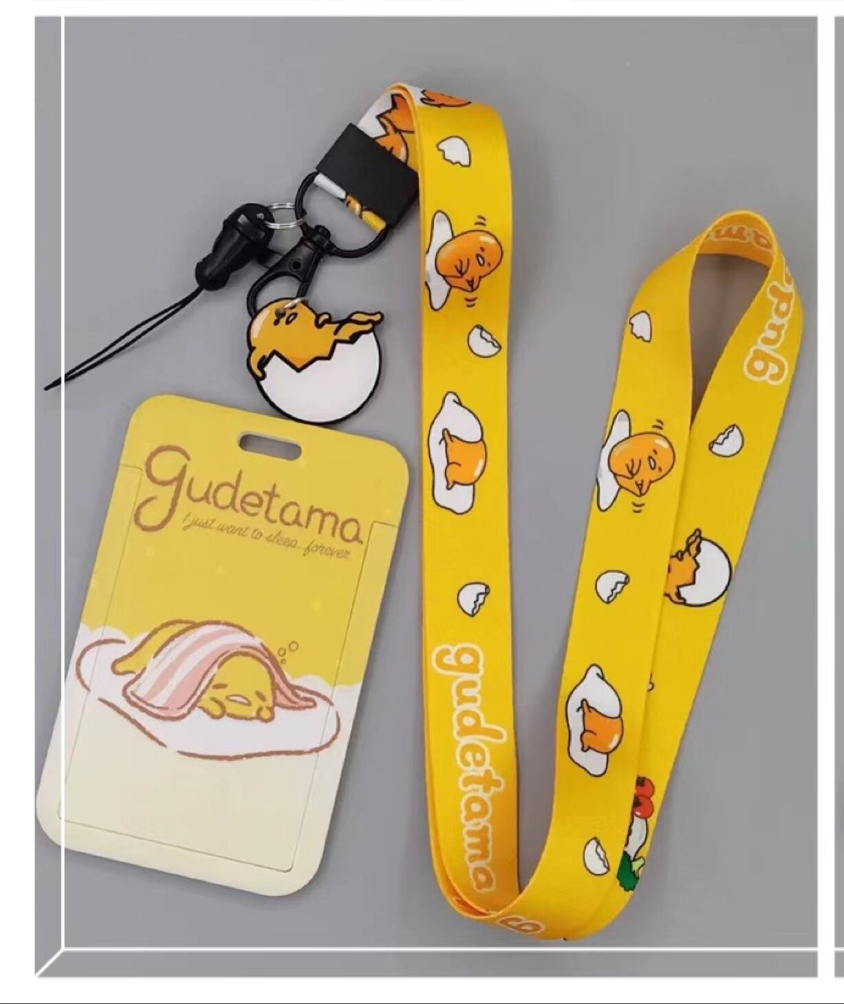 Korthållare med nyckelband - Gudetama sleep