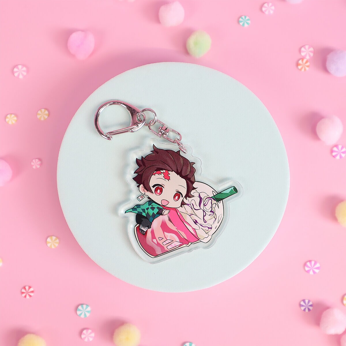 Nyckelring - Demon Slayer, Tanjiro med smoothie