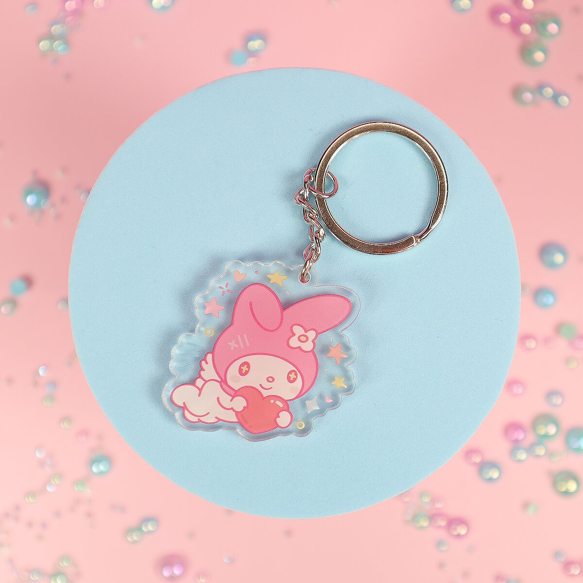 Nyckelring - My Melody med hjärta