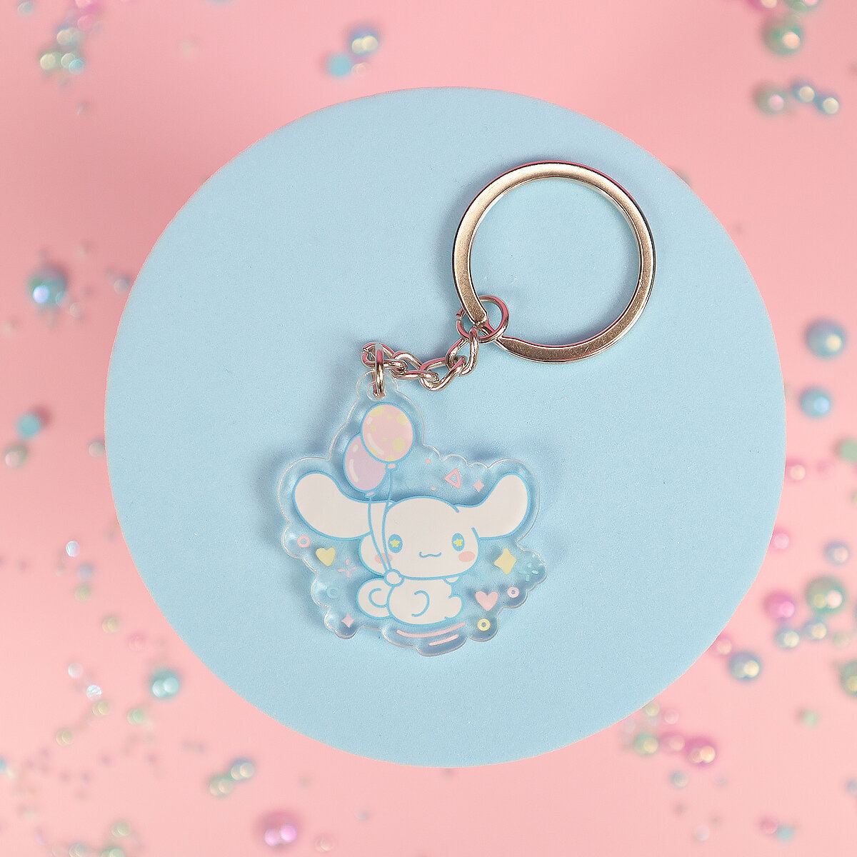Nyckelring - Cinnamoroll med ballonger