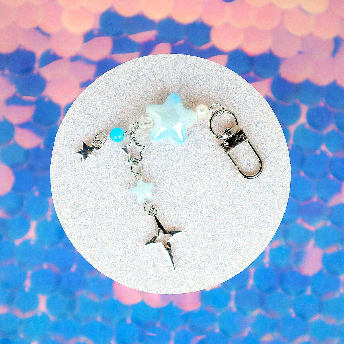 Bag Charm - Stjärnor Blå