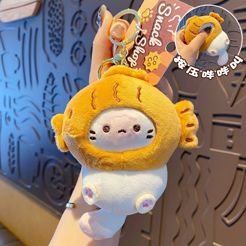 Bag Charm Taiyaki cat squishy