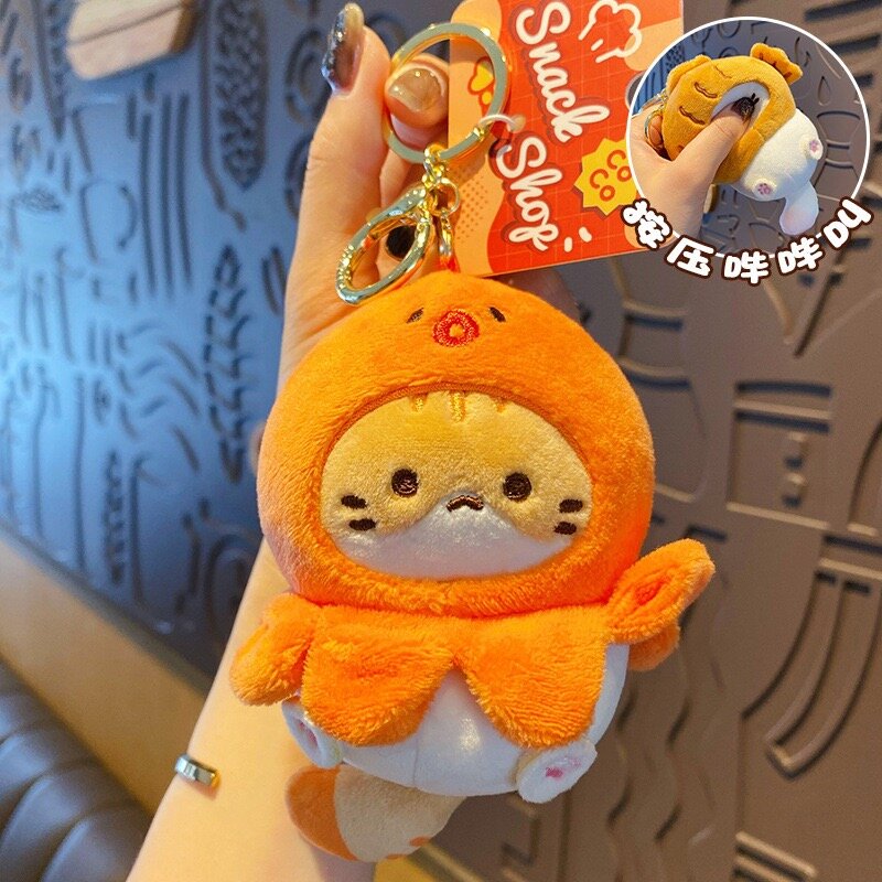 Bag Charm Takoyaki cat squishy