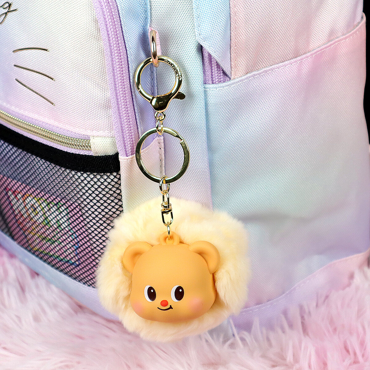 Puffig Bag Charm Butter Bear, ljusgul