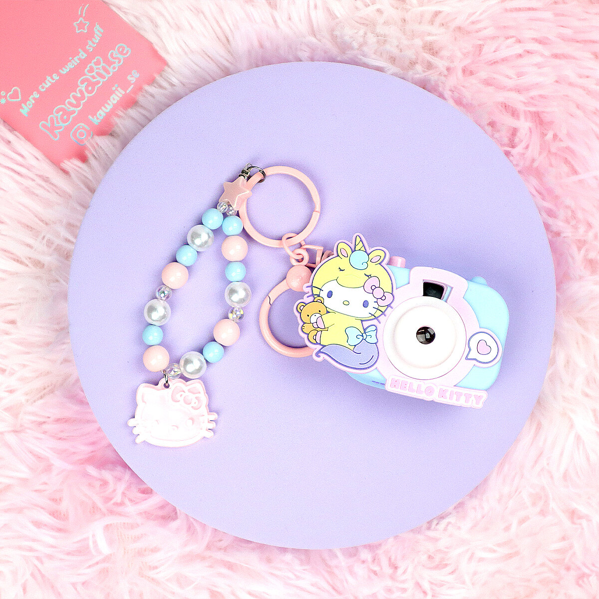Bag Charm - Hello Kitty Unicorn Camera