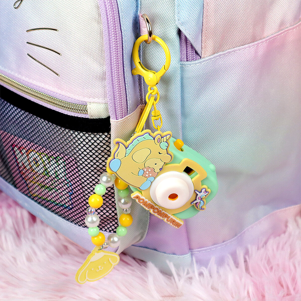 Bag Charm - Pompompurin Unicorn Camera