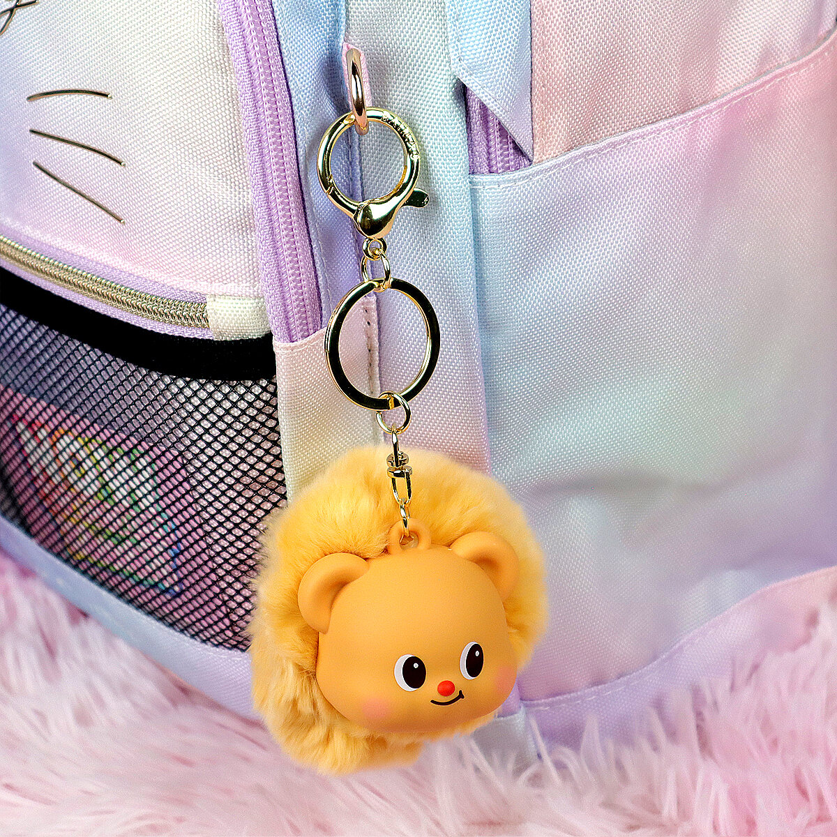 Puffig Bag Charm Butter Bear, ljusbrun