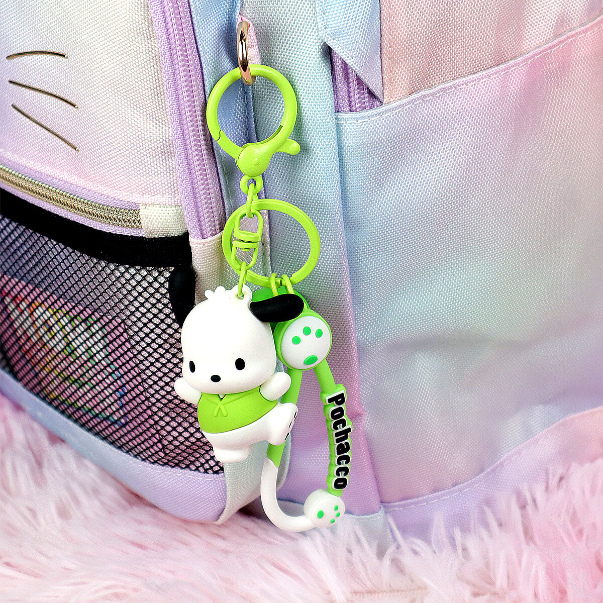 Bag Charm - Stor Pochacco med Pingla