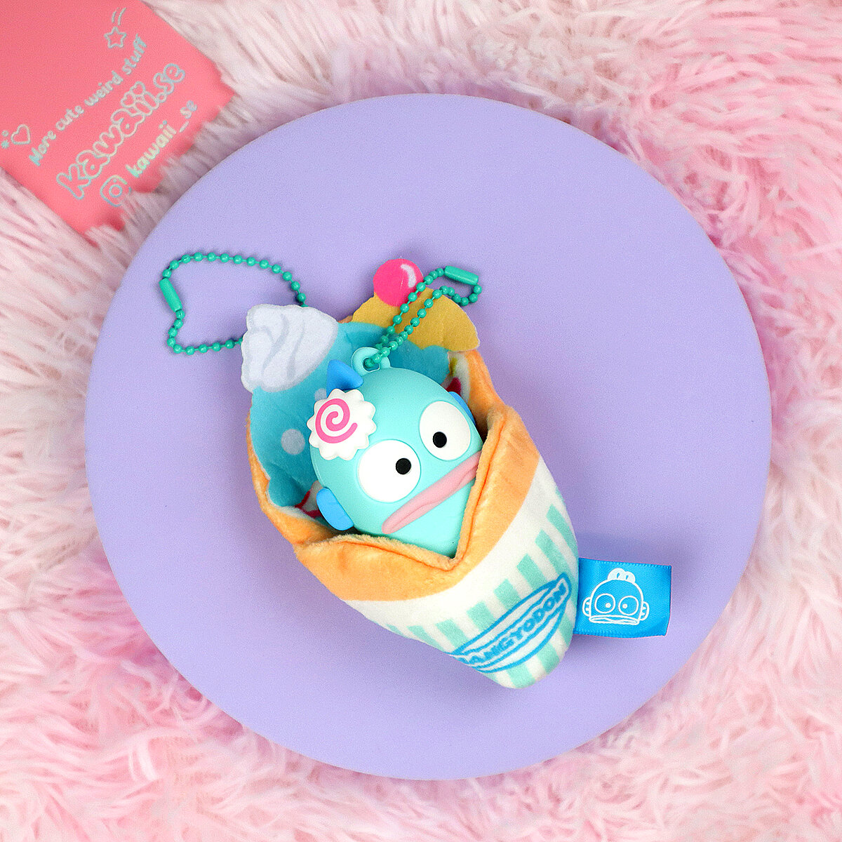 Nyckelring - Hangyodon i Glassig Sovsäck