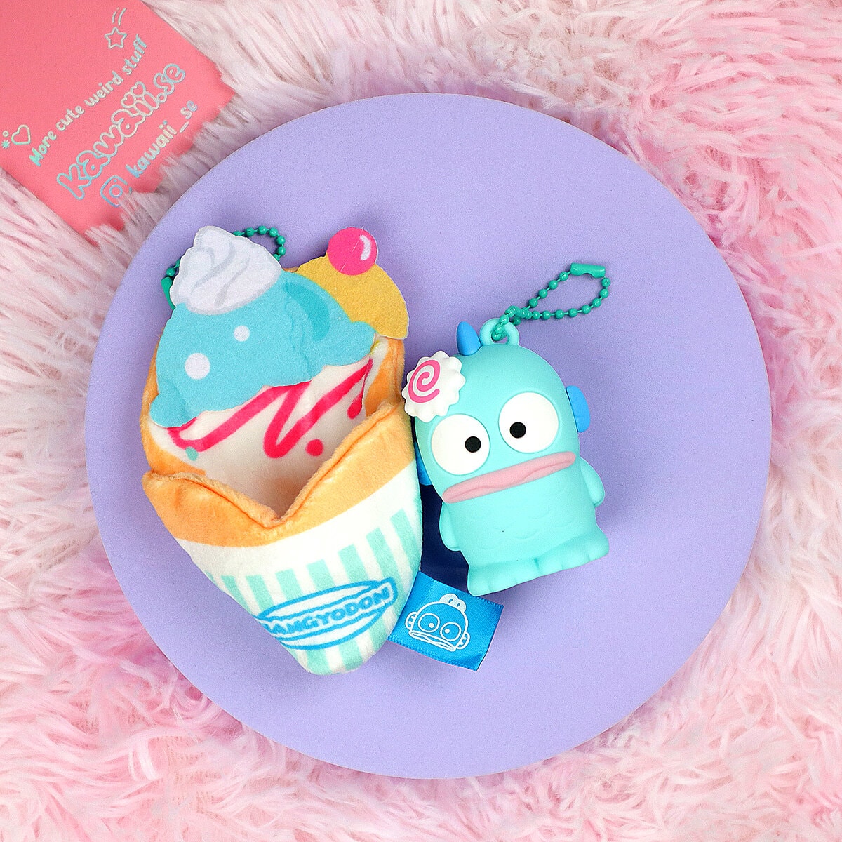 Nyckelring - Hangyodon i Glassig Sovsäck