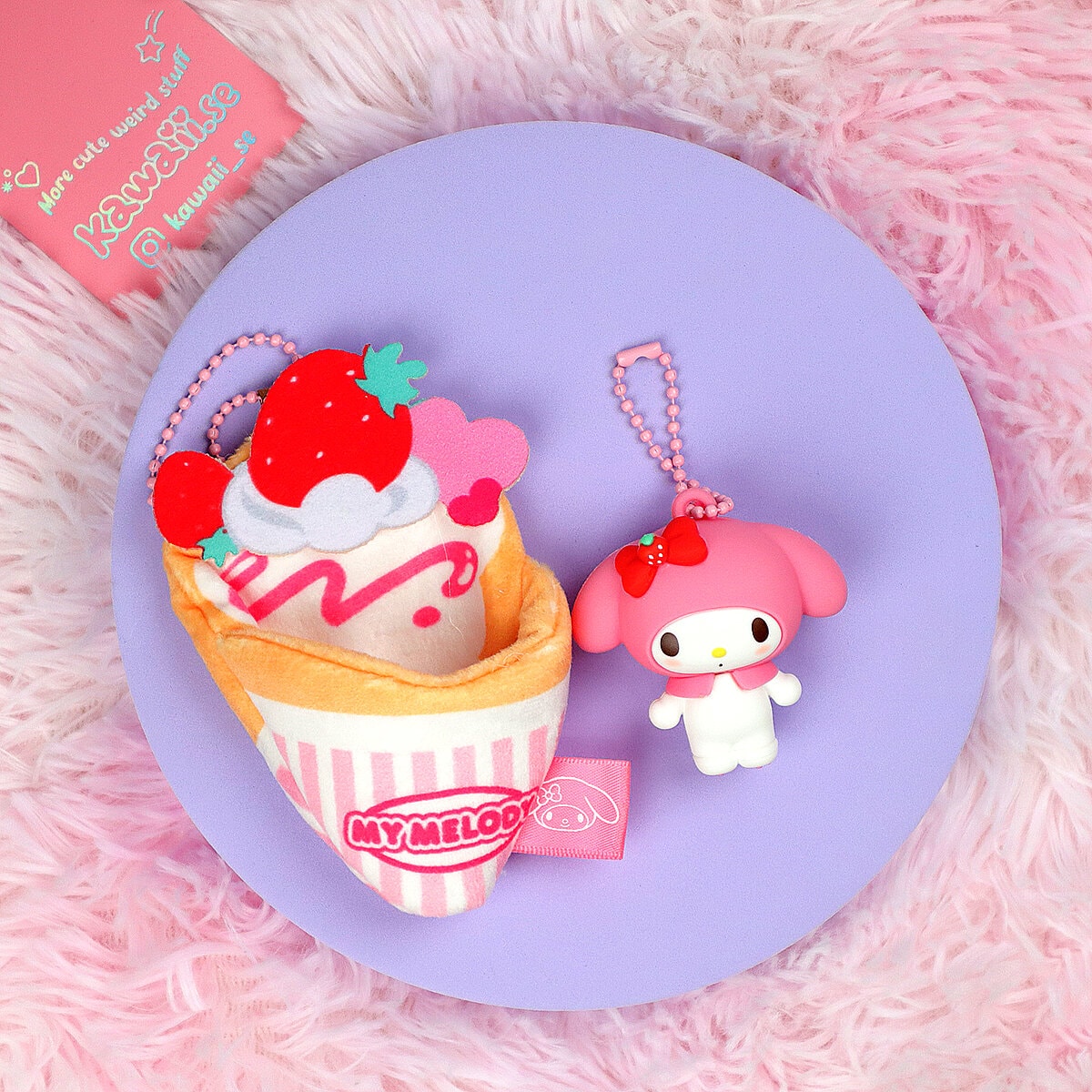 Nyckelring - My Melody i Glassig Sovsäck