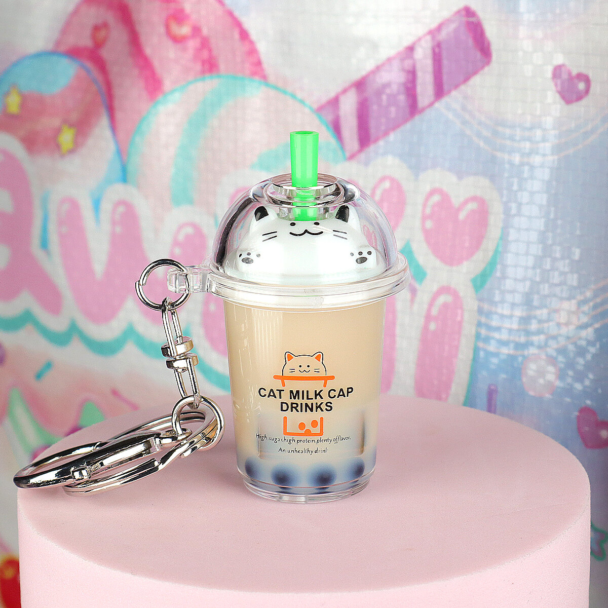 Bag Charm Boba-Katt Milktea
