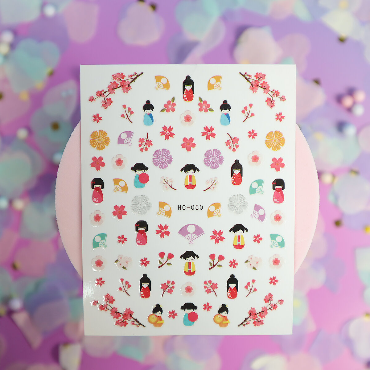 Nagelstickers - Geisha och sakura (HC-050)