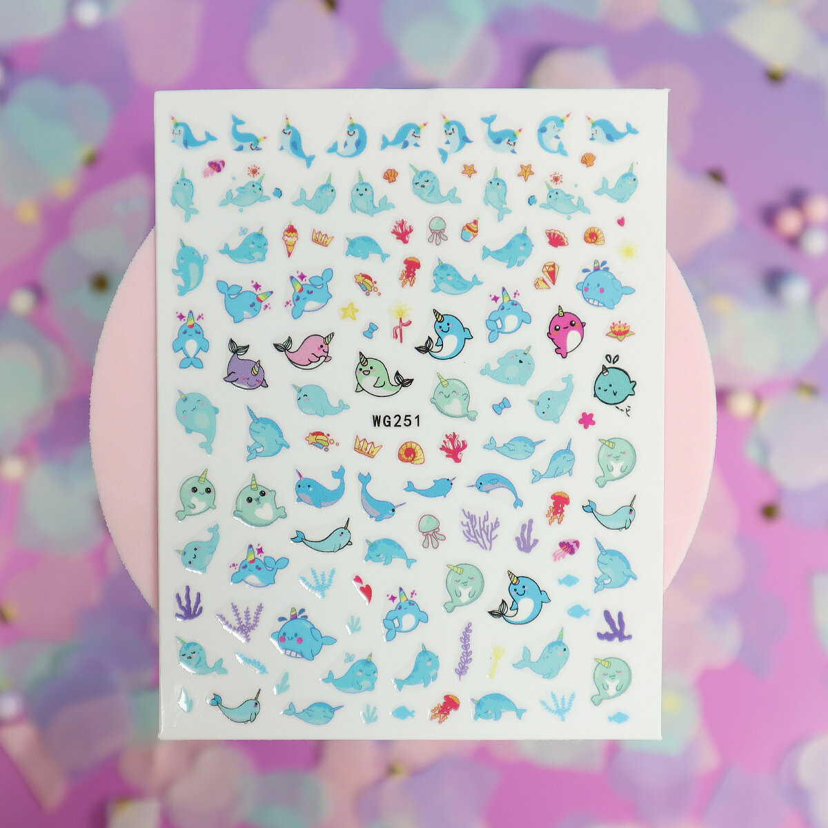 Nagelstickers - Fancy narwhals (WG251)