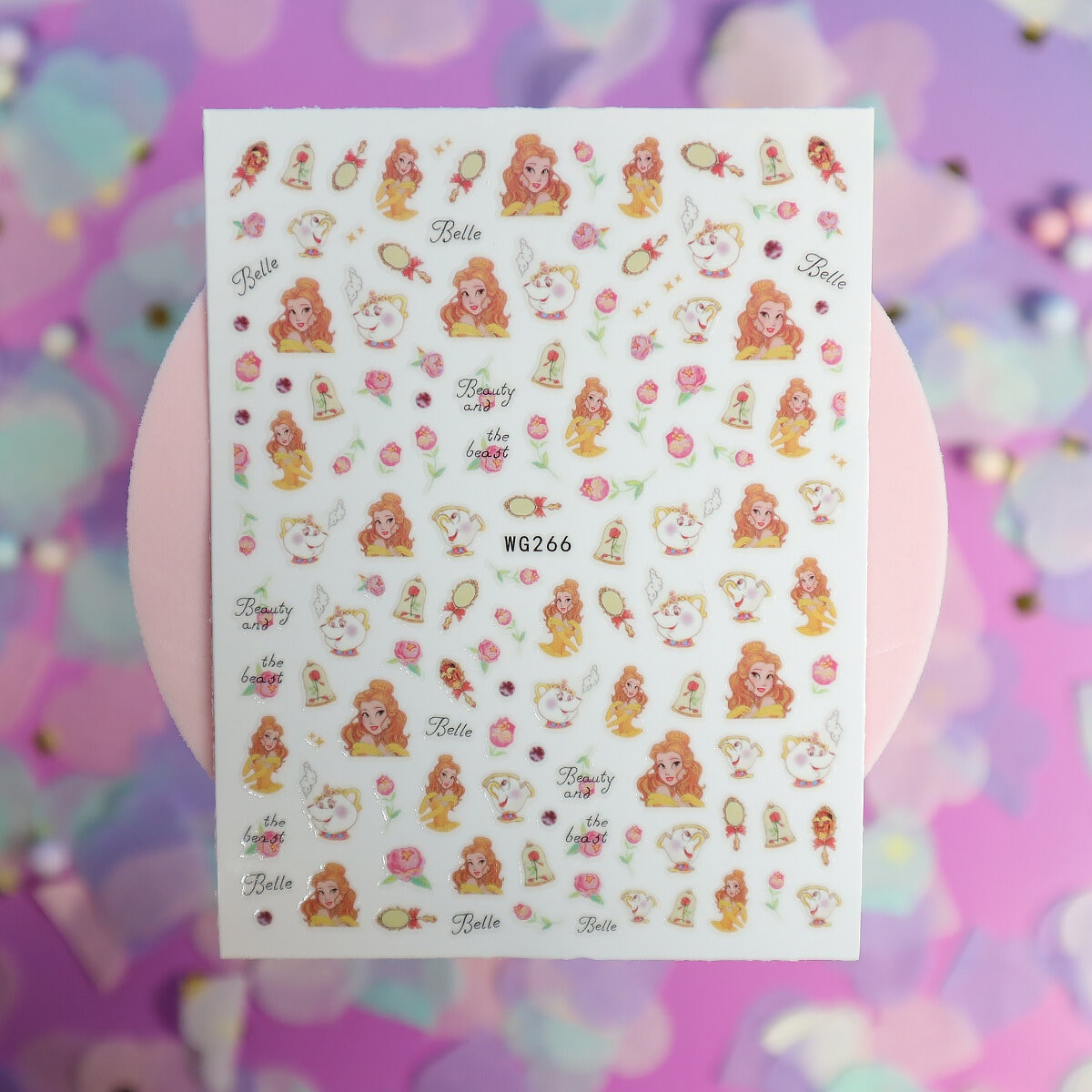 Nagelstickers - Belle och Mrs. Potts (WG266)