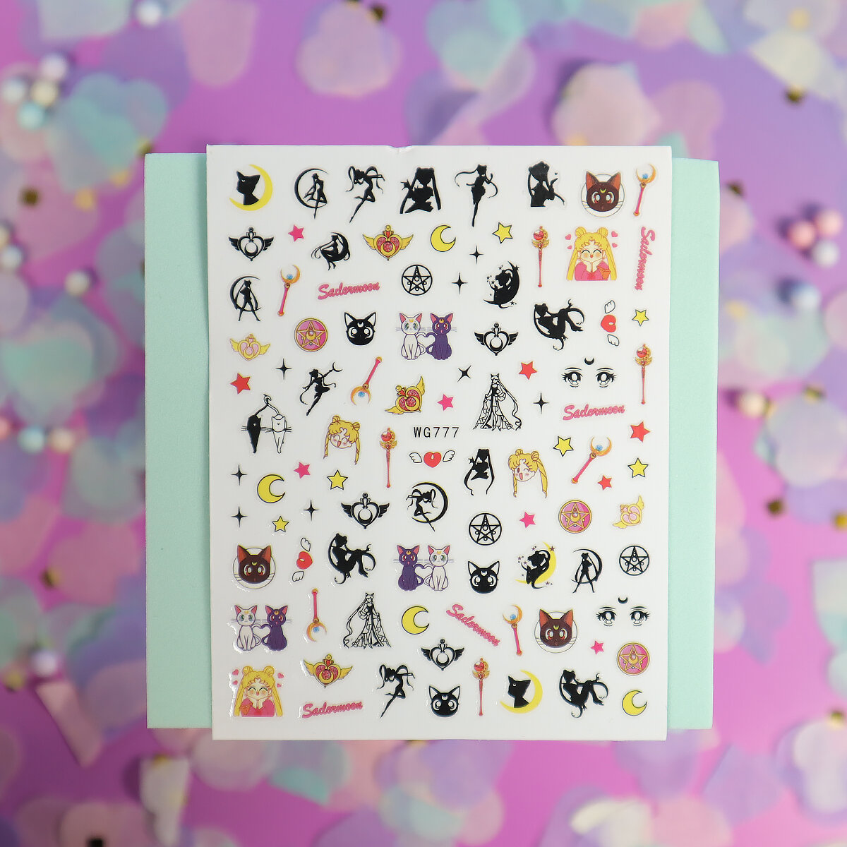 Nagelstickers - Sailor Moon, Luna & Artemis (WG777)