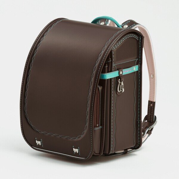 Randoseru chocolate & emerald backpack