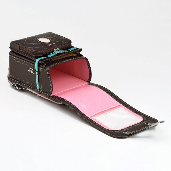 Randoseru chocolate & emerald backpack