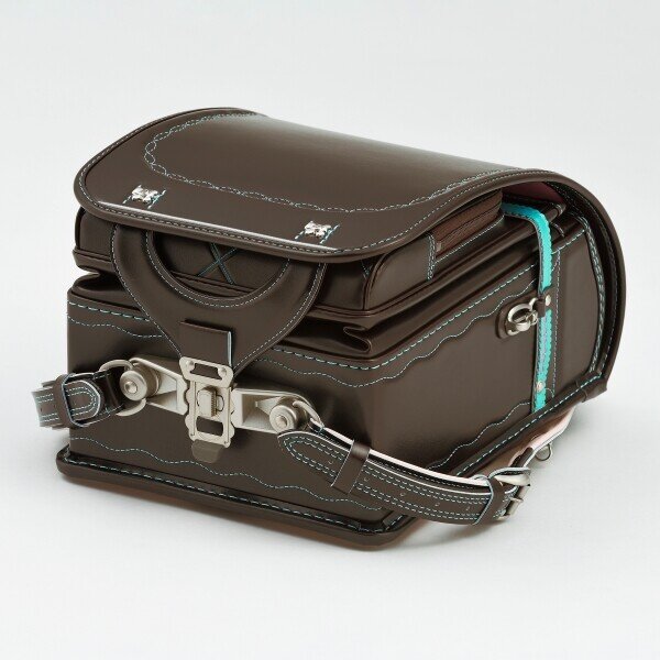 Randoseru chocolate & emerald backpack