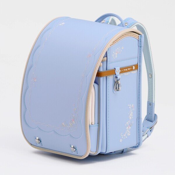 Randoseru light blue & beige backpack