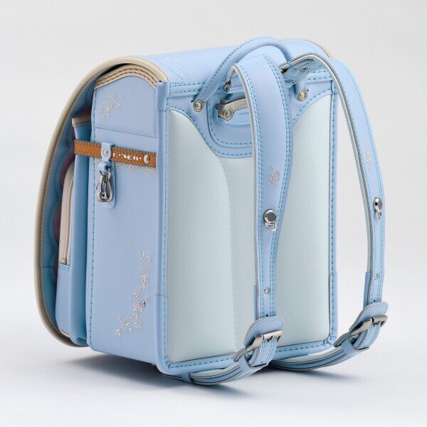 Randoseru light blue & beige backpack
