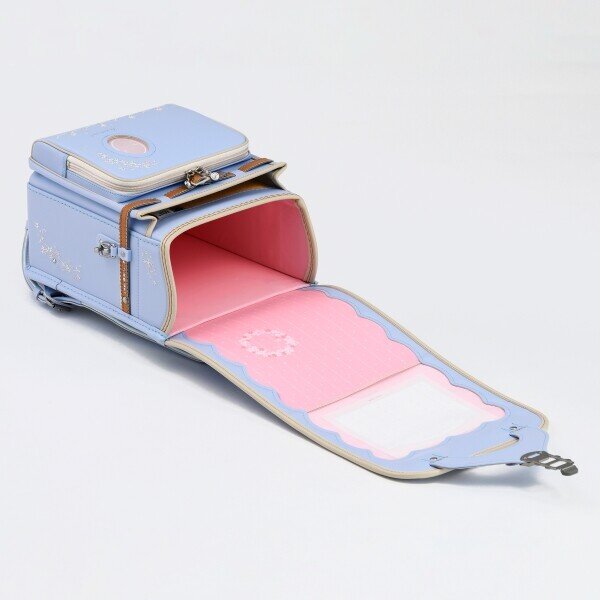 Randoseru light blue & beige backpack