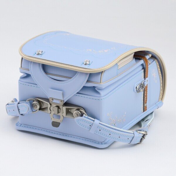 Randoseru light blue & beige backpack