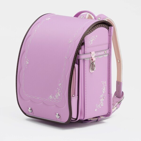 Randoseru lavender & brown backpack