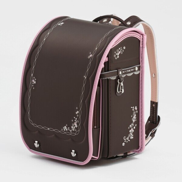 Randoseru chocolate & baby pink backpack