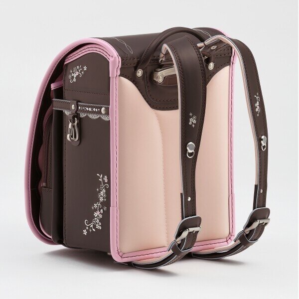 Randoseru chocolate & baby pink backpack