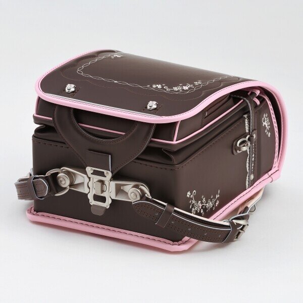Randoseru chocolate & baby pink backpack