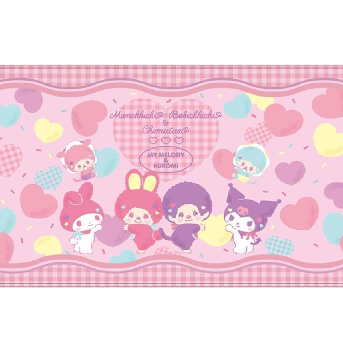 Handduk - Monchhichi x My Melody & Kuromi Colorful Heart