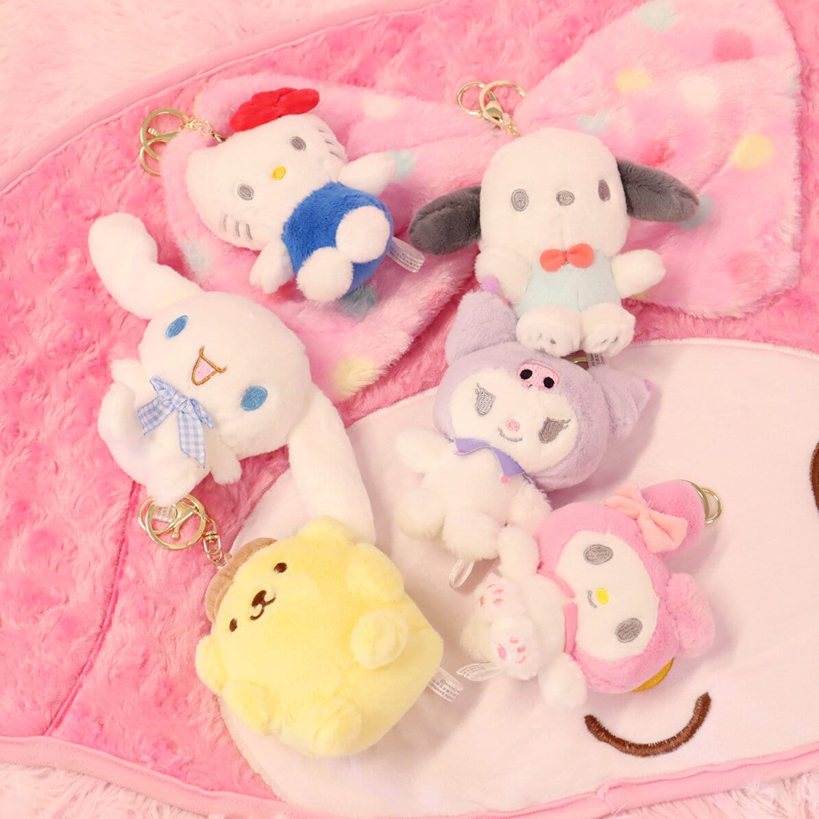 Sanrio stor fluffig bag charm