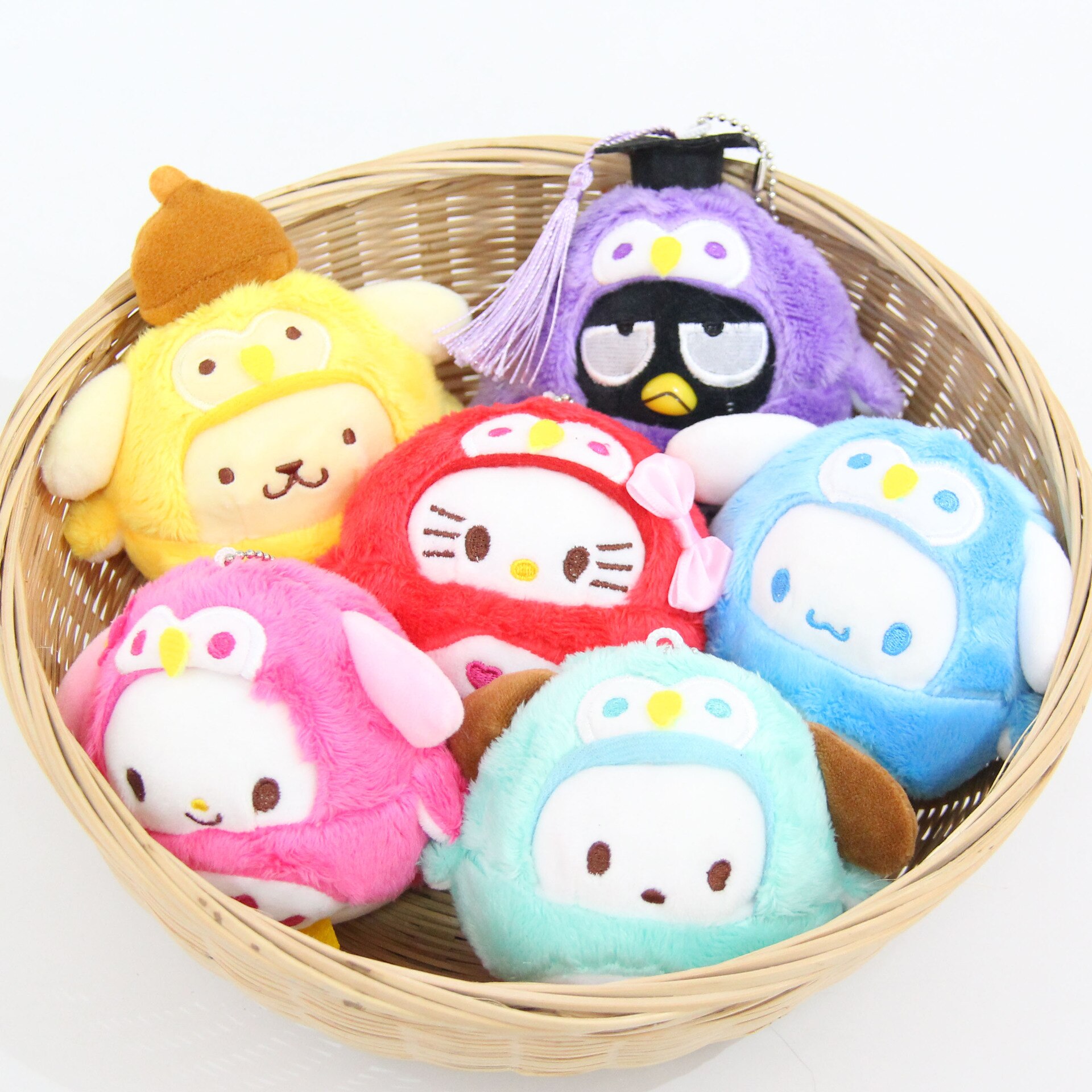 Sanrio utklädda till ugglor, plushie-hänge
