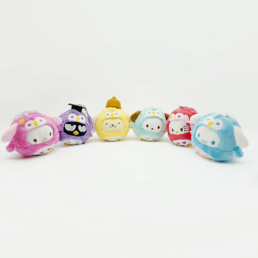Sanrio utklädda till ugglor, plushie-hänge