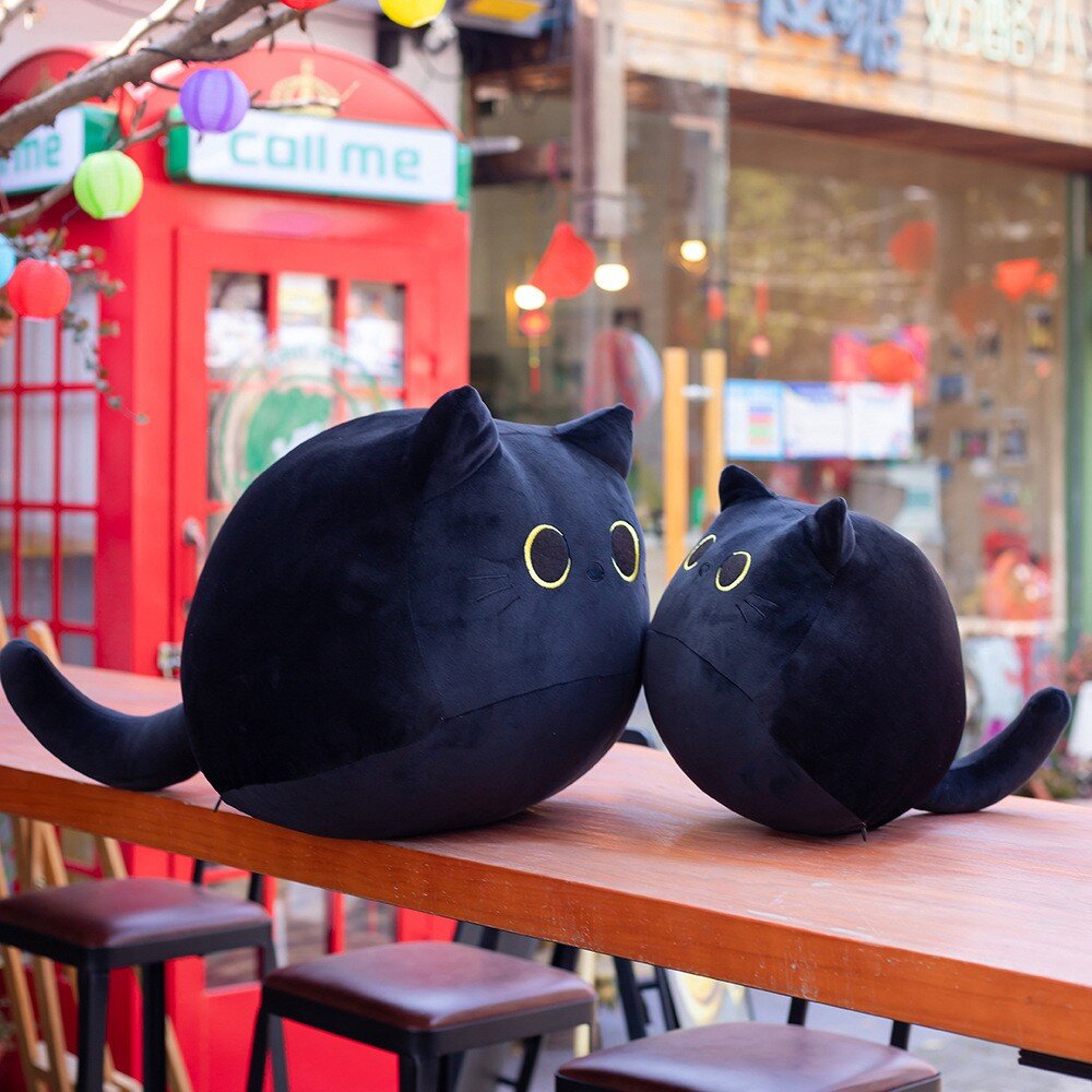 Plushie svart bollkatt