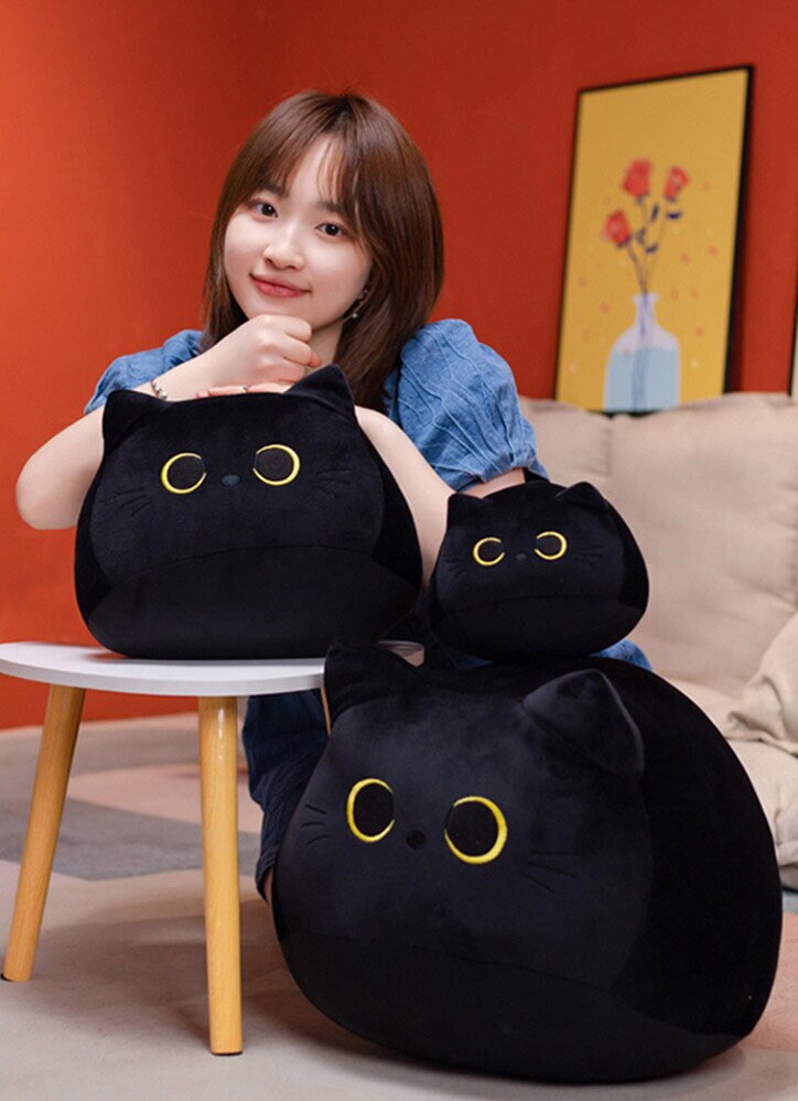 Plushie svart bollkatt