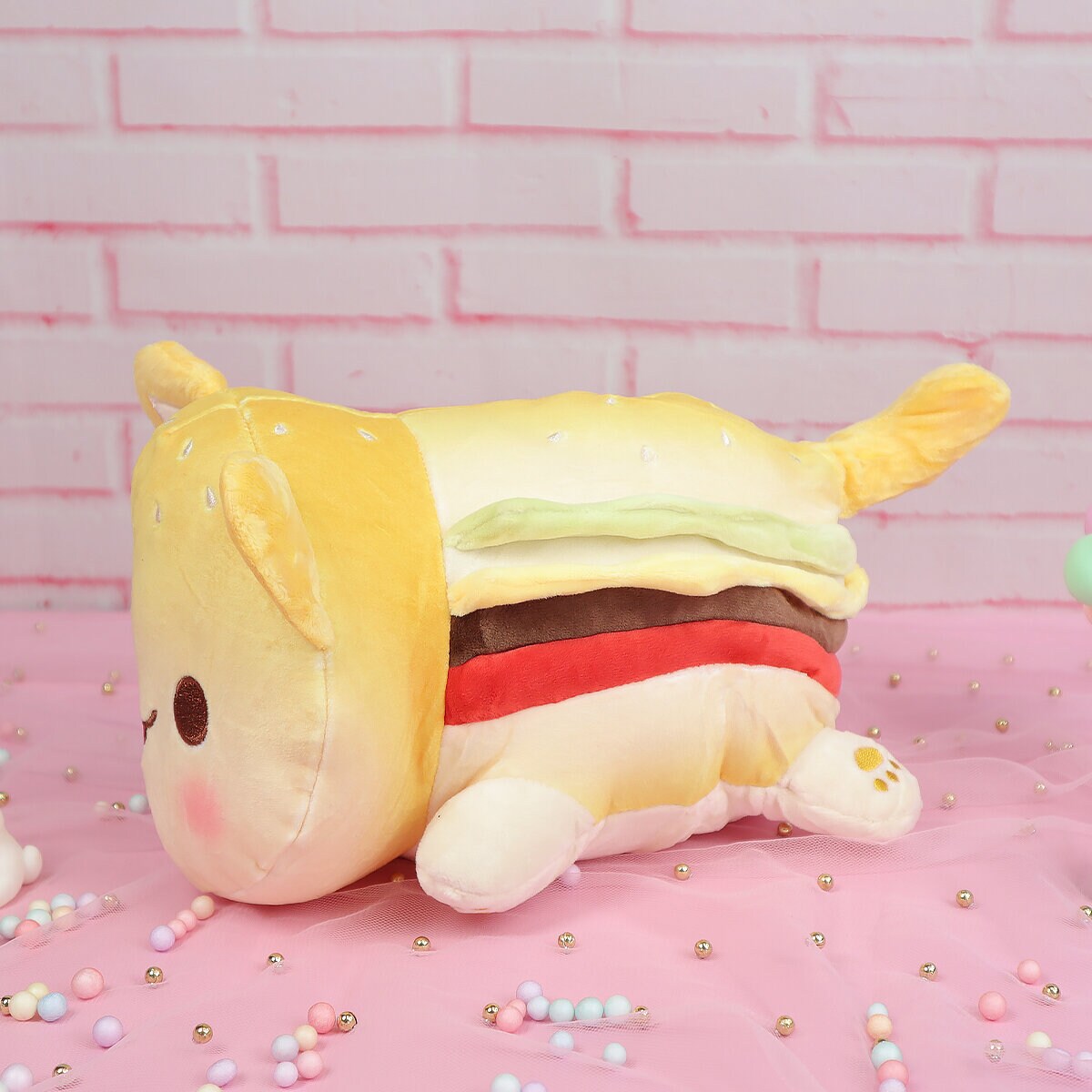 Plushie-katt hamburgare