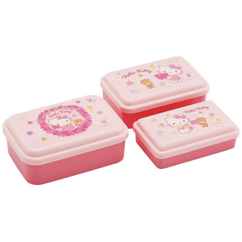 3-pack bentolådor, Hello Kitty