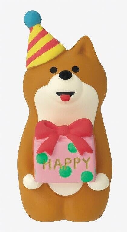 Figur, hund med present
