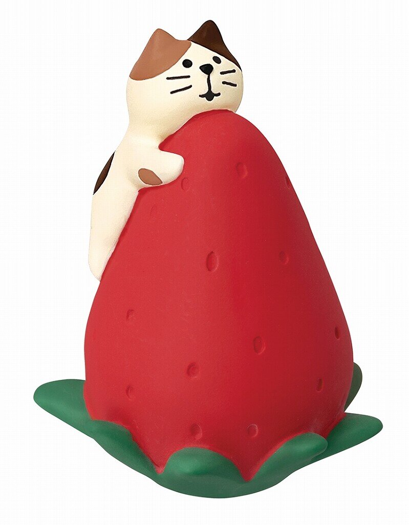 Figur, Katt på jättestor jordgubbe