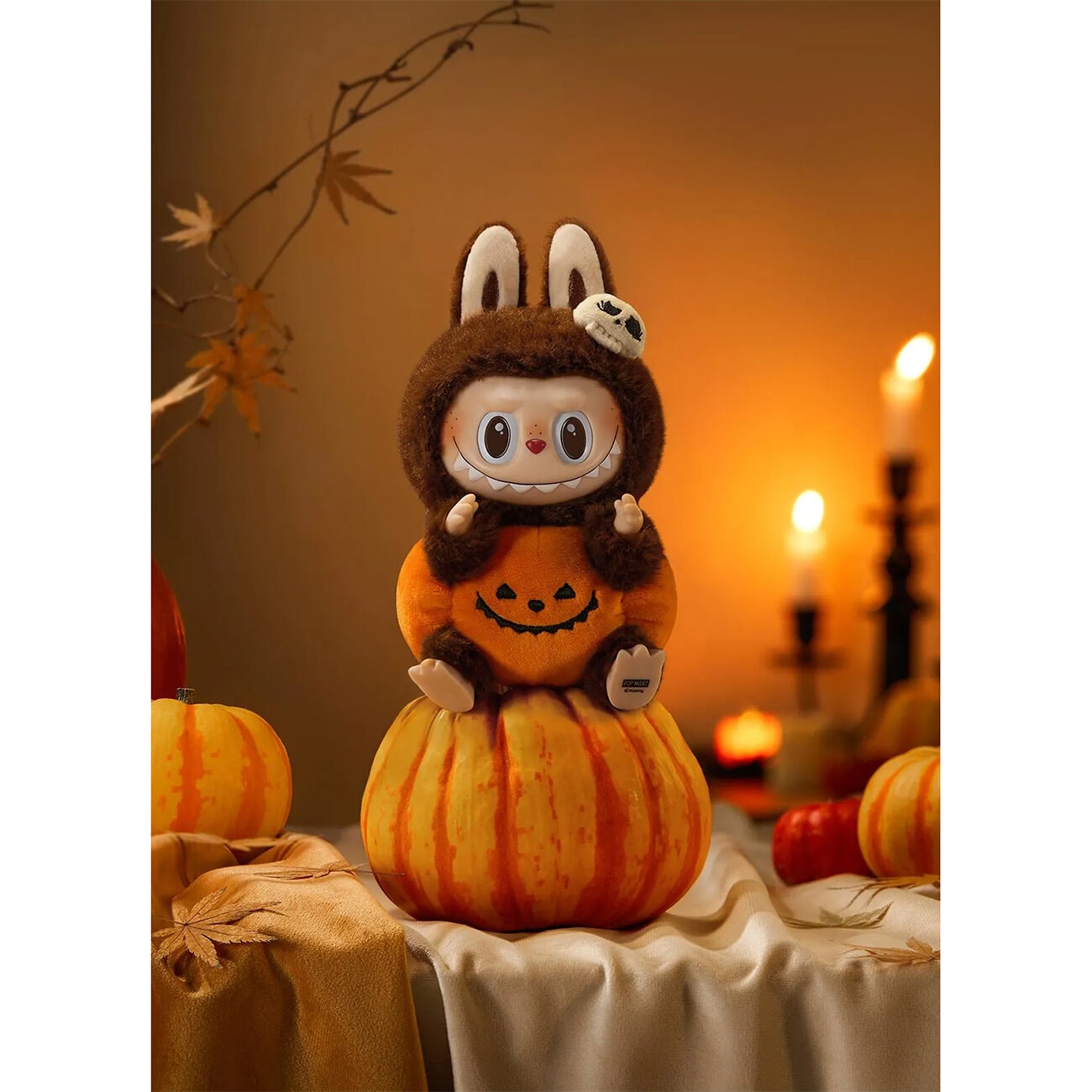 Happy Halloween Party Series-Sitting Pumpkin Vinyl Plush Labubu